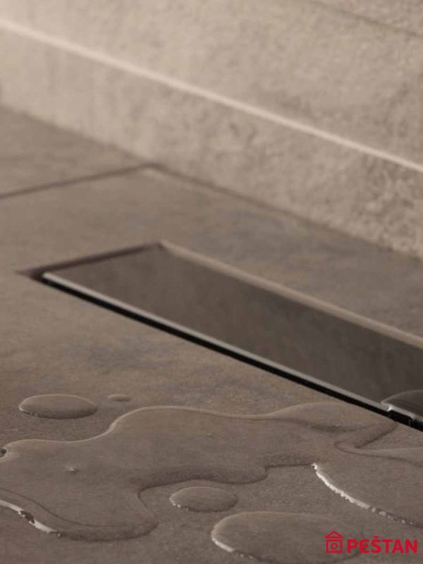 Tuš kanalica Frameless Line crno staklo 750 Peštan-2