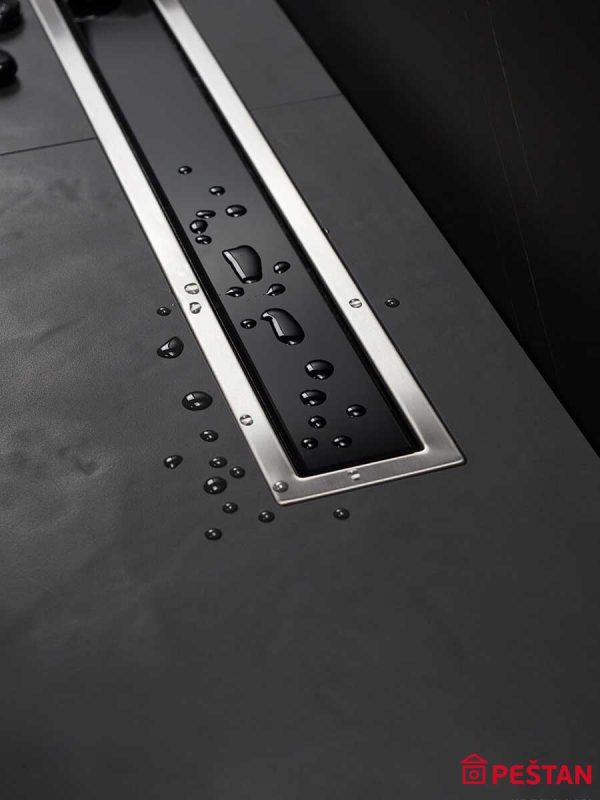 Tuš kanalica Confluo Premium 450 crno staklo-5