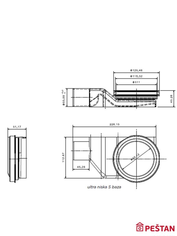 Tuš kanalica Confluo Premium 650 belo staklo-4