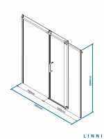 Tuš paravan-vrata 190x200 Elegance Linni 8mm-2
