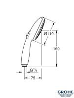 Tuš ručica 2F Tempesta 26161003 Grohe-5