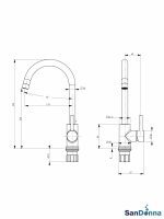 Slavina za sudoperu Sandonna Solo siva-2