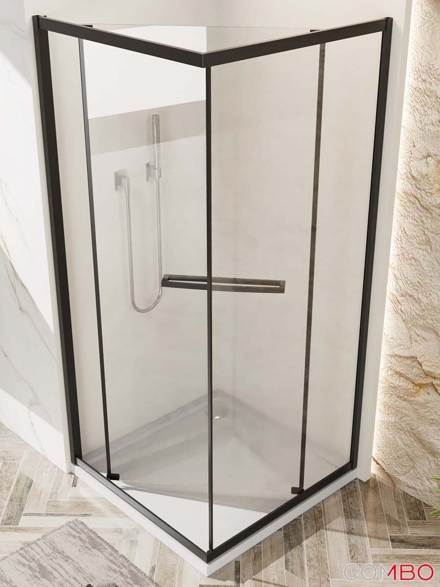 Tuš kabina Euphoria crna 90x90x200cm 6mm staklo Tuš kabina Euphoria crna 90x90x200cm 6mm staklo