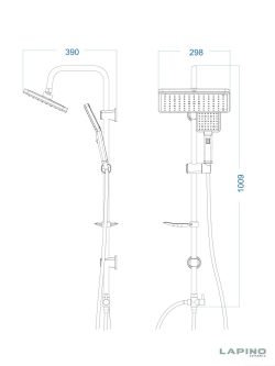 Usponski tuš sa ručnim tušem Karen Lapino-2