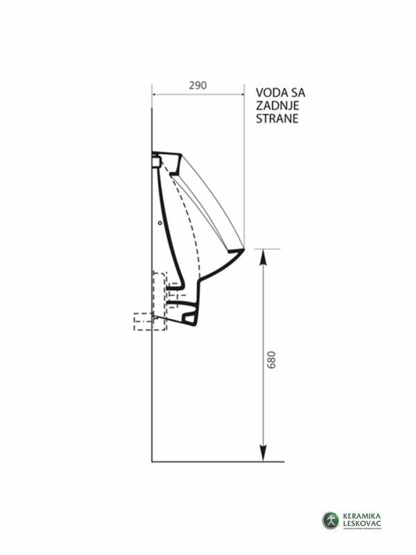 Pisoar Posejdon sa skrivenim sifonom skriveni dovod-2