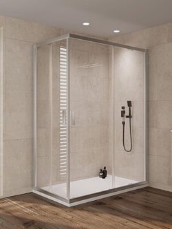 Tuš kabina Venus bela 80x140x200cm 6mm providno