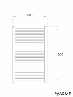 Sušač crni mat 500x800mm Warme-2