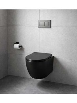 Wc šolja crna mat sa daskom Nica Tornado-2