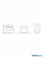 Bide konzolni crni mat Diamond Hidrosan-2