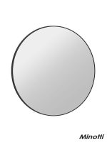 Ogledalo Ø60cm Minotti mat crni ram H-008R