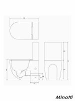 Monoblok bide rimless sa daskom Optimo Minotti MBF002 -2