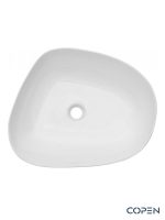 Lavabo nadgradni 58x47cm asimetrični C-15-219MW mat bela