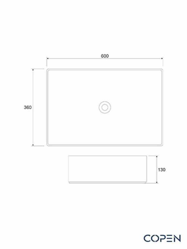 Lavabo nadgradni 60x36cm Copen C-15-212MK -4