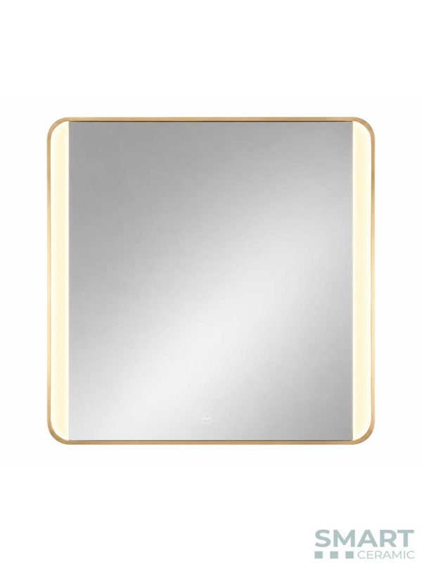 Led ogledalo zlatan ram Lana 60x60cm -2