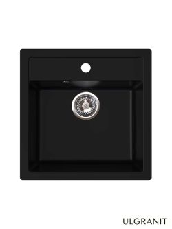 Granitna sudopera Ulgranit 48x48cm Mat Crna ULG480