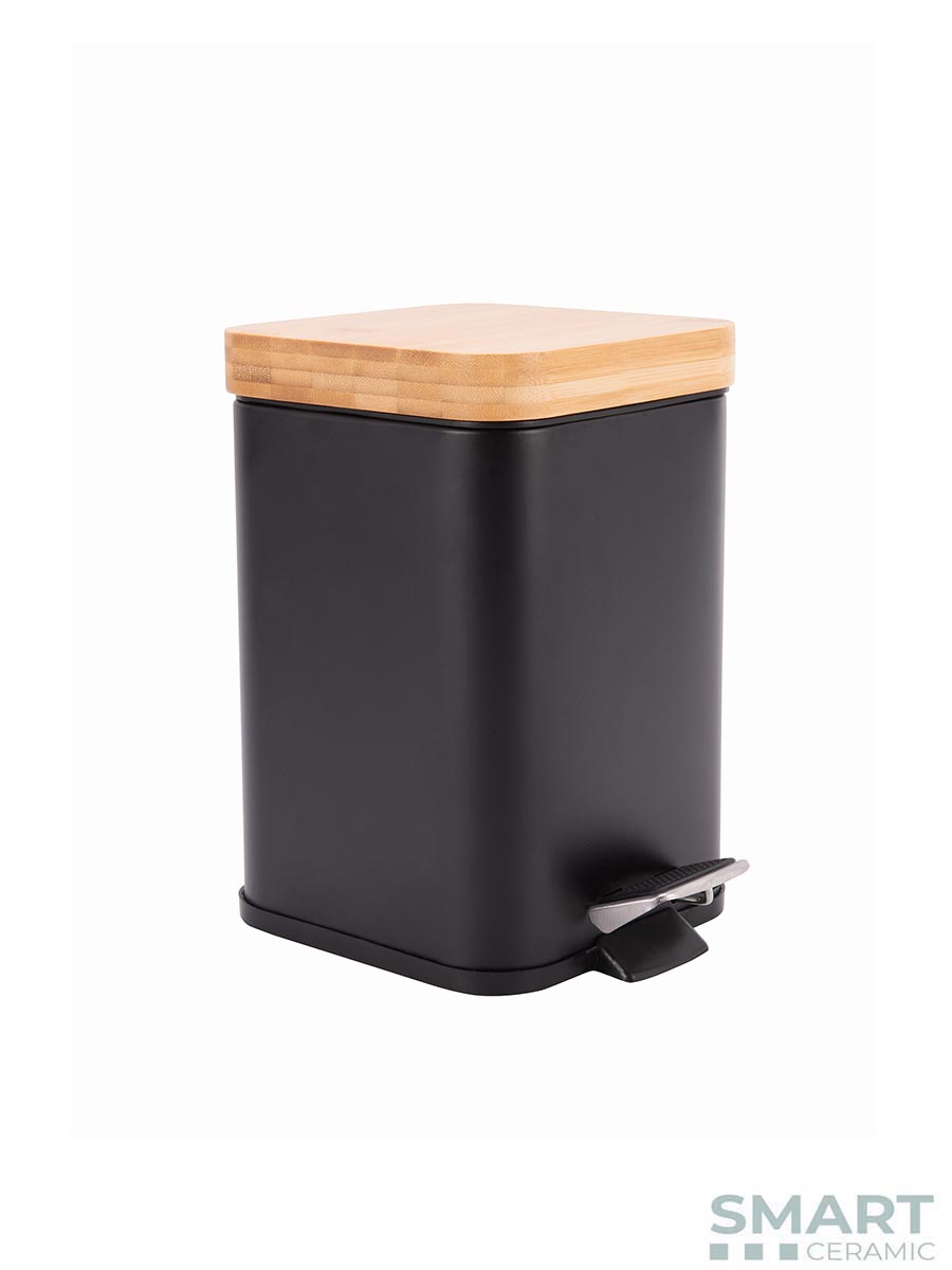 Kanta za otpatke crno/drvo kocka 3L Kanta za otpatke crno/drvo kocka 3L