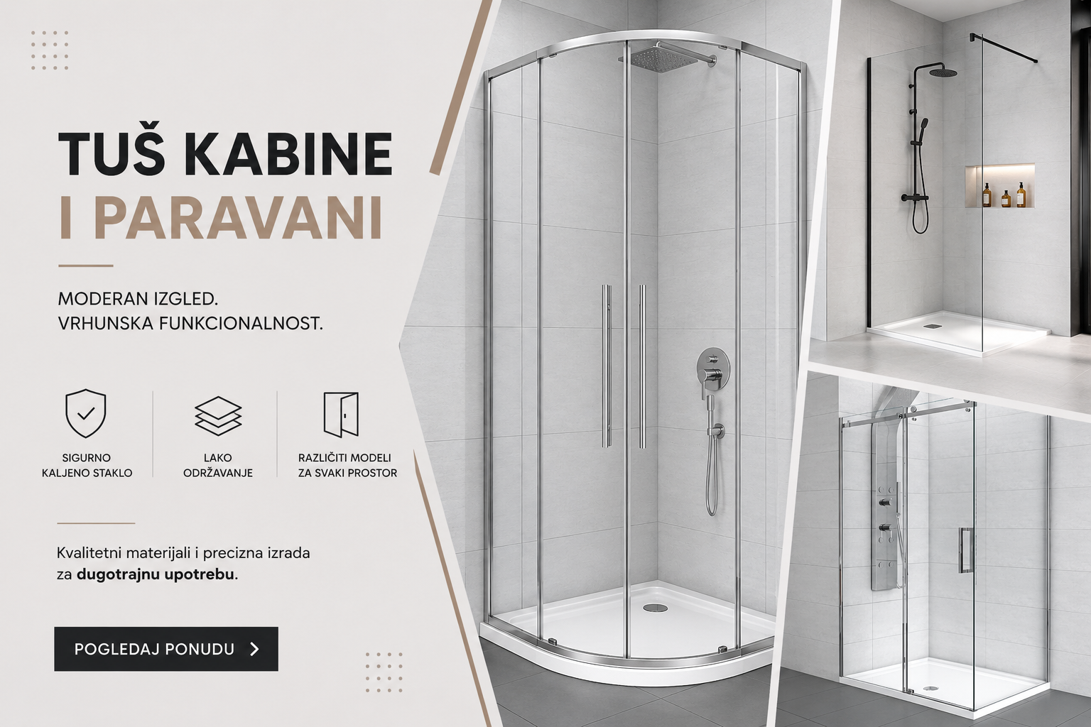 akcijska ponuda tuš kabine i paravani vodocentar