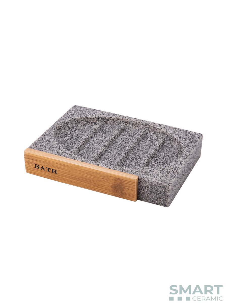 Tacna za sapun Sivo/Drvo Smart Ceramic BPO-4984D Tacna za sapun Sivo/Drvo Smart Ceramic BPO-4984D