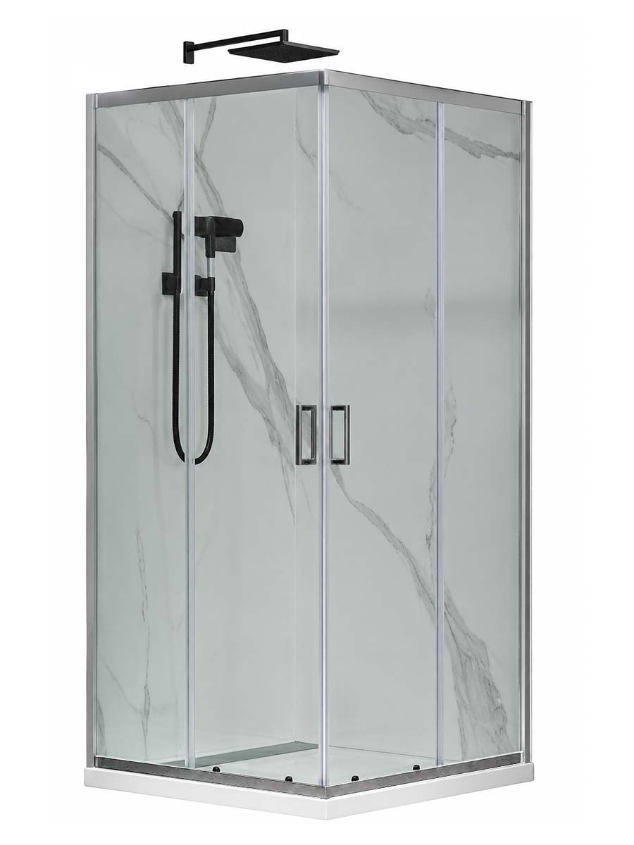 Tuš kabina Hidrosan Basic srebrni ram 90x90 5mm Tuš kabina Hidrosan Basic srebrni ram 90x90 5mm