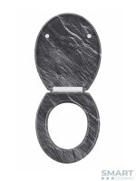 Wc daska duroplast softclose Colorit Sivo/Bela-2