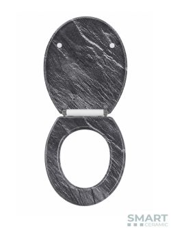 Wc daska duroplast softclose Colorit Sivo/Bela-2