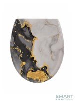 Wc daska duroplast softclose Colorit Sivo/Zlatna