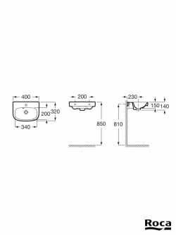 Lavabo Debba 40x32cm Roca A325998000-2