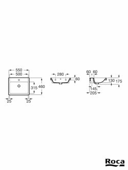Lavabo Gap 55x46cm Roca A3270MV000-2