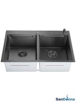 Inox sudopera HD7850DR Crna komplet SanDonna