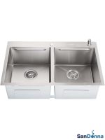 Inox sudopera HD7850DR Hrom komplet SanDonna