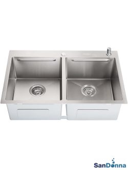 Inox sudopera HD7850DR Hrom komplet SanDonna