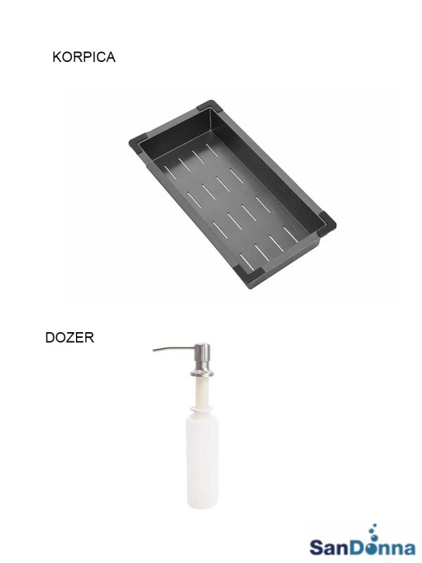 Inox sudopera oceđivač HD7850R Crna komplet SanDonna-5