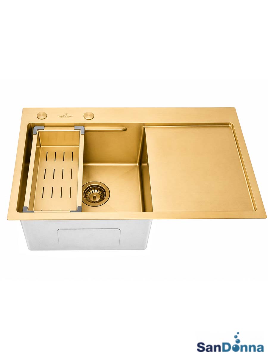 Inox sudopera oceđivač HD7850R Zlatna komplet SanDonna Inox sudopera oceđivač HD7850R Zlatna komplet SanDonna