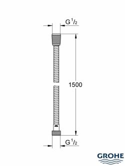 Tuš crevo 28105001 1.5m hrom Grohe