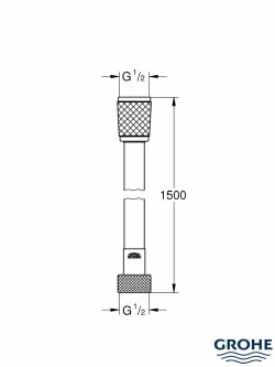 Tuš crevo Silverflex 28409002 hrom 1.5m Grohe-2
