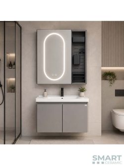 Lavabo sa ormarićem Riva 80cm PVC Smart Ceramic-2