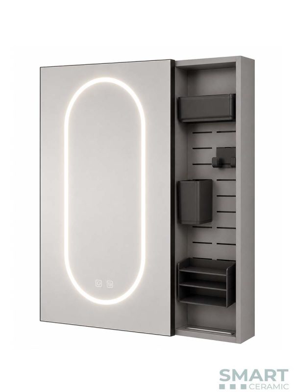 Led ogledalo sa ormarićem Riva 80cm PVC