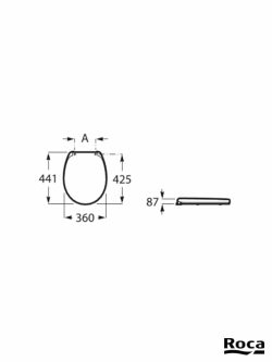Wc daska Gap Round Slim Softclose Roca A801C4200U-2
