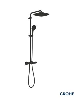 Termostatska baterija sa usponskim tušem Grohe 266892431 Tempesta System 250 Cube matte black-2
