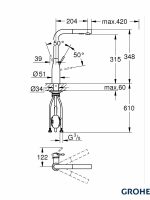 Baterija za sudoperu Grohe Essence L 30504A00-3