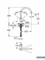 Baterija za sudoperu Grohe Minta 32917GN0 brushed cool sunrise2