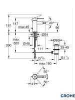 Baterija za bide Grohe Essence 24395KF1 phantom black-4