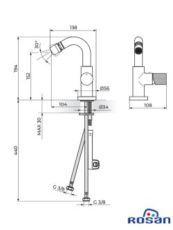 Baterija za bide S4 Black Rosan 439101B 1