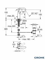 Baterija za lavabo Grohe Essence M click 24173A01 hard graphite1