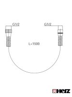 Tuš crevo LUMA Black Chrome a620BC 12010BC Herz 1
