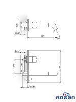 Ugradna baterija za lavabo S3 Rosan 331401