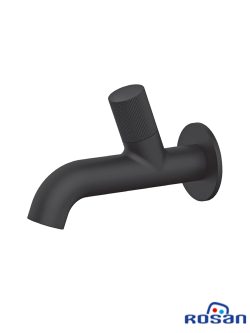 Zidna baterija za hladnu vodu - fiksni izliv S4 Black Rosan 452101B