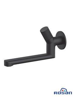 Zidna baterija za hladnu vodu - pokretni izliv 200mm S4 Black Rosan 452200B