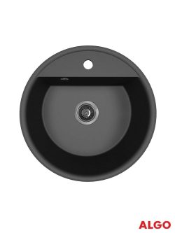Granitna sudopera Muna Crna Ø51cm Algo-2