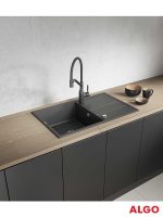 Granitna sudopera Wolin Crna 78x48cm Algo